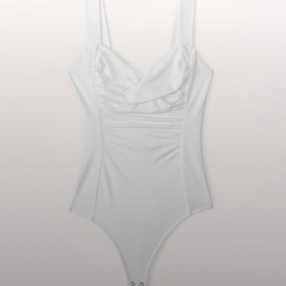 Abercrombie and Fitch Sleek Seamless Fabric Sweetheart Bodysuit (Size M)